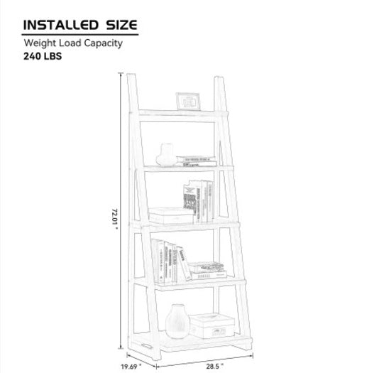 5 Tiers Of Black Shelves, Bookshelves, Storage Shelves, Bookshelves