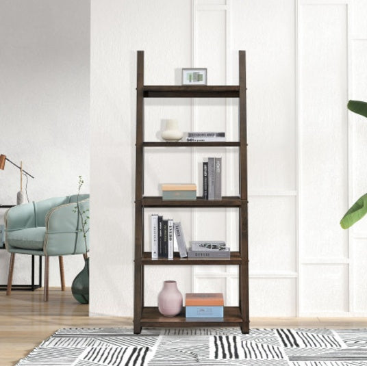 5 Tiers Of Black Shelves, Bookshelves, Storage Shelves, Bookshelves