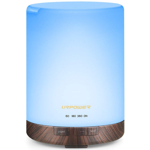 Aroma Essential Oil Diffuser Night Light Ultrasonic Air Cool Mist Humidifier with AUTO Shut Off and 6-7 Hours Continuous Diffusing and 4 Timer Settings for Home Office Yoga Spa
